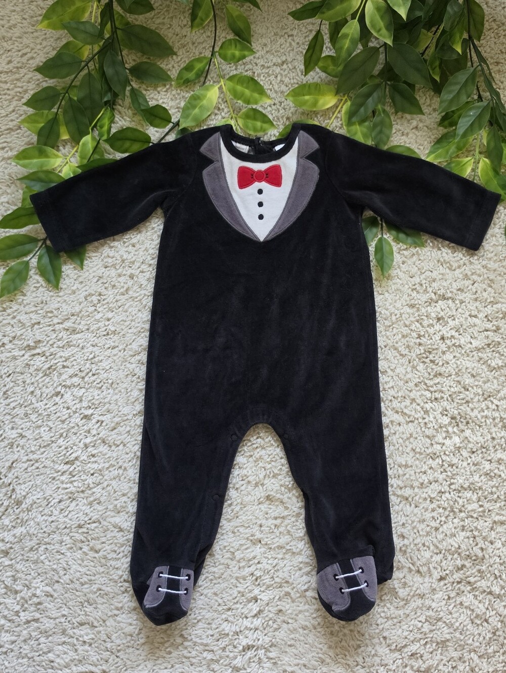Baby Boy Tuxedo Sleeper (6-9 Months)